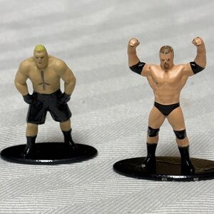 2017 WWE mini metal figs Triple H and Brock Lesnar